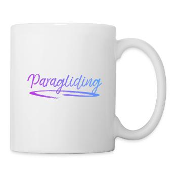Retro Graphic Paragliding Paraglider Parachute Sky - Tasse - Weiß - Rechts