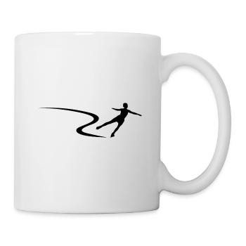 Retro Graphic Ice Skating Figure Skater Ice Skater - Tasse - Weiß - Rechts