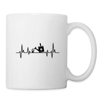 Ecg Heartbeat Graphic Gardening Gardener Horticult - Tasse - Weiß - Rechts
