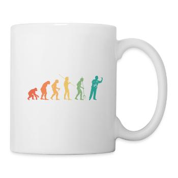 Evolution Graphic Dart Player Darts Dartboard Bull - Mug - white - Right