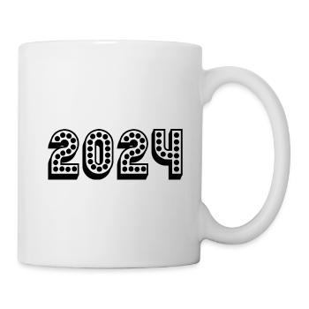 2024. WEIHNACHTEN. JAHR. JAHRESTAG. RUHESTAND. FEST - Tasse - Weiß - Rechts