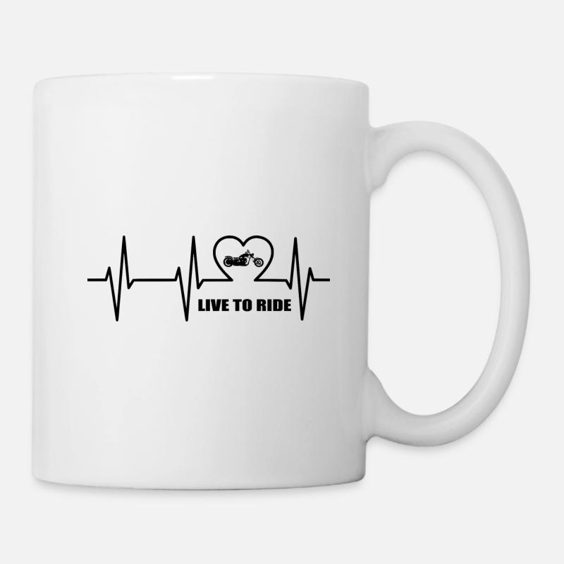 Motorrad - Tasse - Weiß