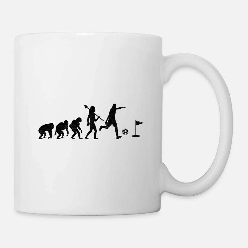 Footgolf Evolution Foot Golf spielende Footgolfer F - Tasse - Weiß