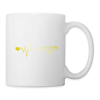 Herzschlag Boot - Tasse - Weiß - Rechts