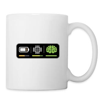 Brain and chip: the energy of creativity - Mug - white - Right