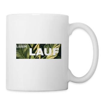 Lauf Grünes Blattdesign - Tasse - Weiß - Rechts