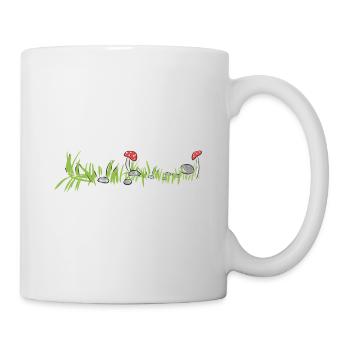 Grass Nature Mushroom Surface Soil - Mug - white - Right