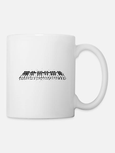Klavier - Tasse - Weiß