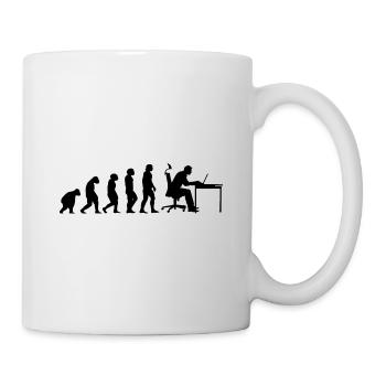 Evolution Of Man Coding Software Developer Program - Tasse - Weiß - Rechts