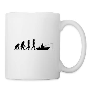 Evolution Bateau pêche - Mug blanc - blanc - Droite