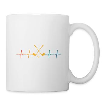 ECG Heartbeat Graphic Golf Player Golfing Golfer D - Tasse - Weiß - Rechts