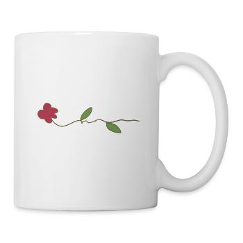 symbole de la rose de la fleur - Mug blanc - blanc - Droite