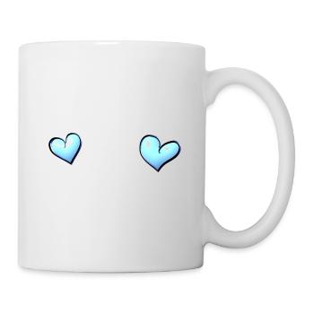 symbole d’amour à deux cœurs - Mug blanc - blanc - Droite