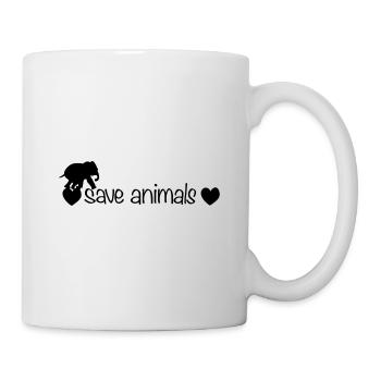 Bien-être animal Protection sauver les animaux Animal Éléphant - Mug blanc - blanc - Droite