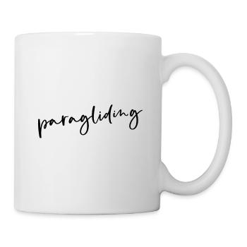 Retro Graphic Paragliding Paraglider Parachute Sky - Tasse - Weiß - Rechts