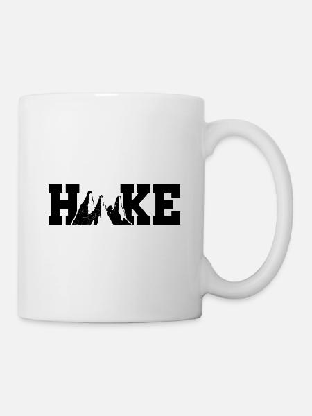 Retro Graphic Hiking Hiker Mountaineering Trekking - Tasse - Weiß