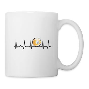 Billiard Heartbeat Snooker Pool Chalk Billiard Pla - Mug - white - Right
