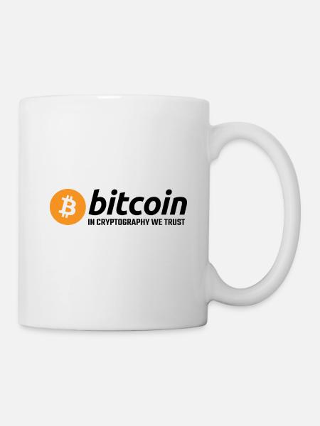 Bitcoin in Kryptographie, der wir vertrauen - Tasse - Weiß