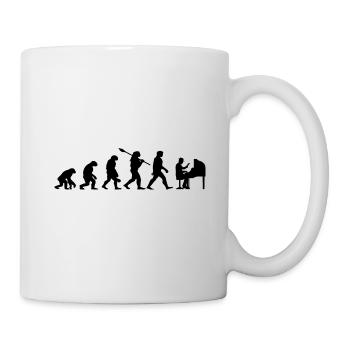 Evolution Klavier Pianist Klavier - Tasse - Weiß - Rechts