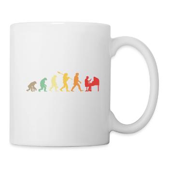 Evolution Klavier Pianist Klavier - Tasse - Weiß - Rechts