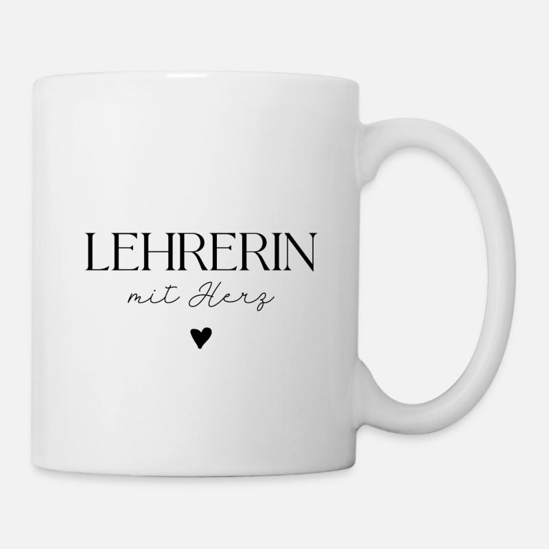 Lehrerin mit Herz - Tasse - Weiß