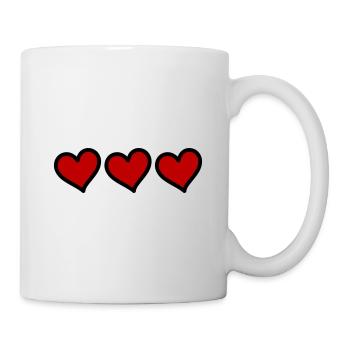 Coeur Symboles Amour - Mug blanc - blanc - Droite
