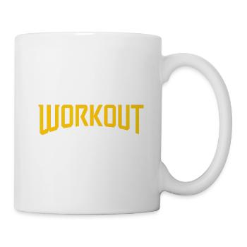 Workout Blocs Jaunes Rétro - Mug blanc - blanc - Droite