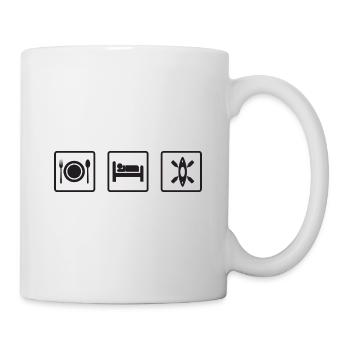 Eat Sleep Row Repeat Rowing Club Kayaking Canoe Wa - Tasse - Weiß - Rechts