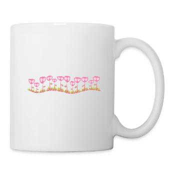 rose plant line wave natural - Mug - white - Right