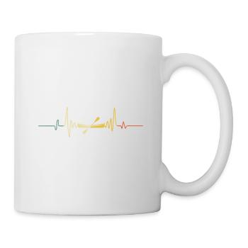 Heartbeat Graphic Kayaking Canoe Rowing Rower Padd - Tasse - Weiß - Rechts