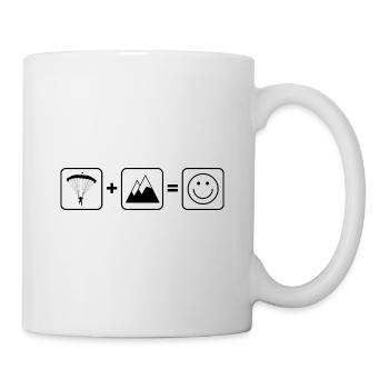 Retro Graphic Paragliding Paraglider Parachute Sky - Tasse - Weiß - Rechts