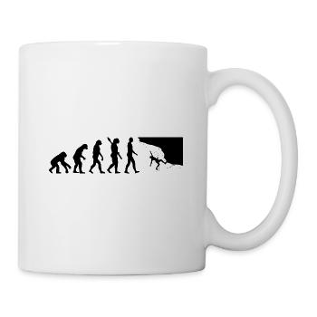 Evolution Graphic Climbing Climber Bouldering Boul - Tasse - Weiß - Rechts