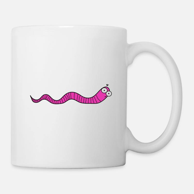 Regenwurm - Tasse - Weiß