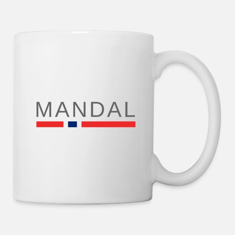 Mandal Norway - Mug - white