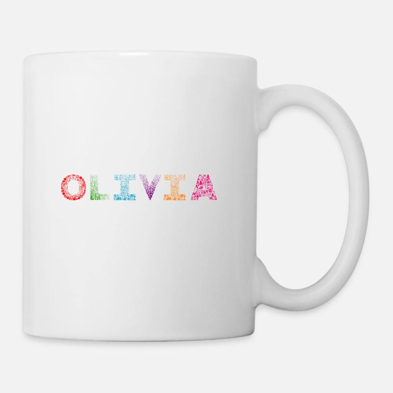 Nom de la lettre Olivia - Mug blanc - blanc