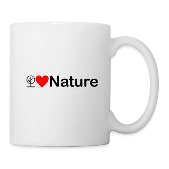 Natur Ich liebe die Natur - Tasse - Weiß - Rechts