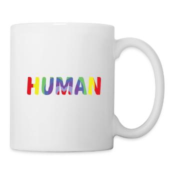 Human Pride Lgbtq Rainbow Transgender Bisexual Lov - Tasse - Weiß - Rechts