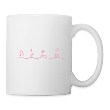 flowers flower line symbol stroke - Mug - white - Right