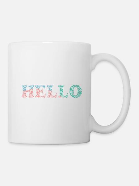 HALLO. HALLO. HALLO. KÜHL. HUMOR - Tasse - Weiß