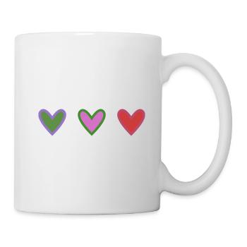 CŒUR. CŒURS. SAINT VALENTIN. LOVE. AMOUR - Mug blanc - blanc - Droite