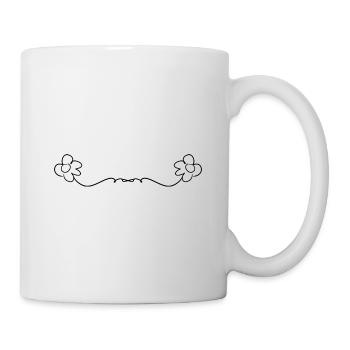 flowers line symbol stroke - Mug - white - Right