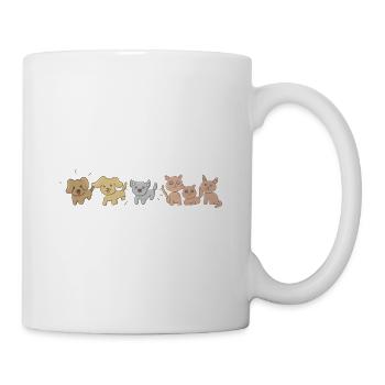 Chiens Chats Symbole Animaux Mignon Cartoon Pet - Mug blanc - blanc - Droite