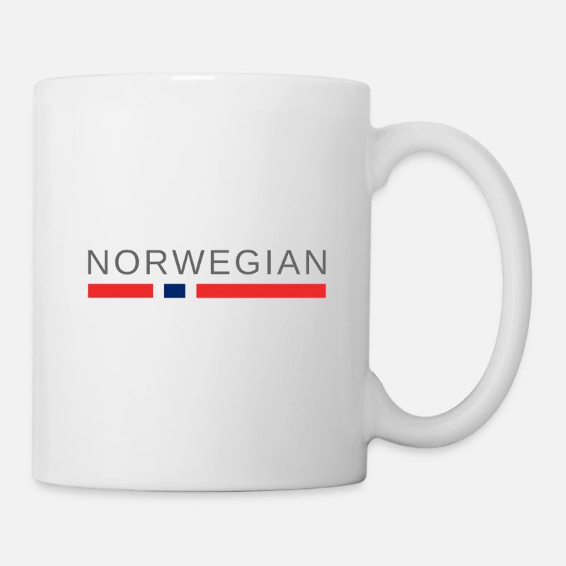norwegisch - Tasse - Weiß