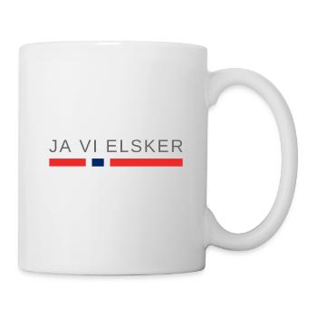Ja, wir lieben Norwegen - Tasse - Weiß - Rechts