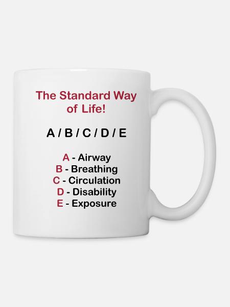 Rettungsdienst ABC Schema - Tasse - Weiß