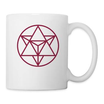 Sterntetraeder Merkaba Heilige Geometrie - Tasse - Weiß - Rechts