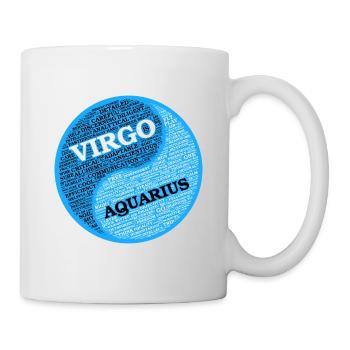 Vierge Homme et Femme Verseau Signe Tasse d'amour - Mug blanc - blanc - Droite