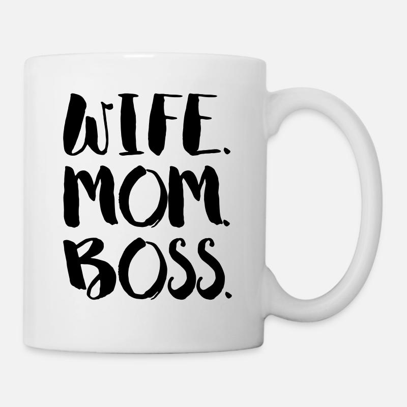 WIFE. MOM. BOSS - Mug blanc - blanc