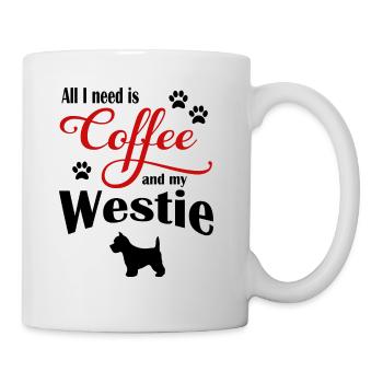 Café Westie - Mug blanc - blanc - Droite