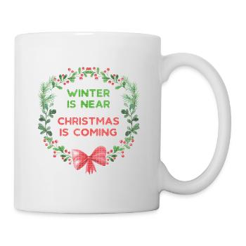 L'hiver arrive - Noël arrive - Mug blanc - blanc - Droite